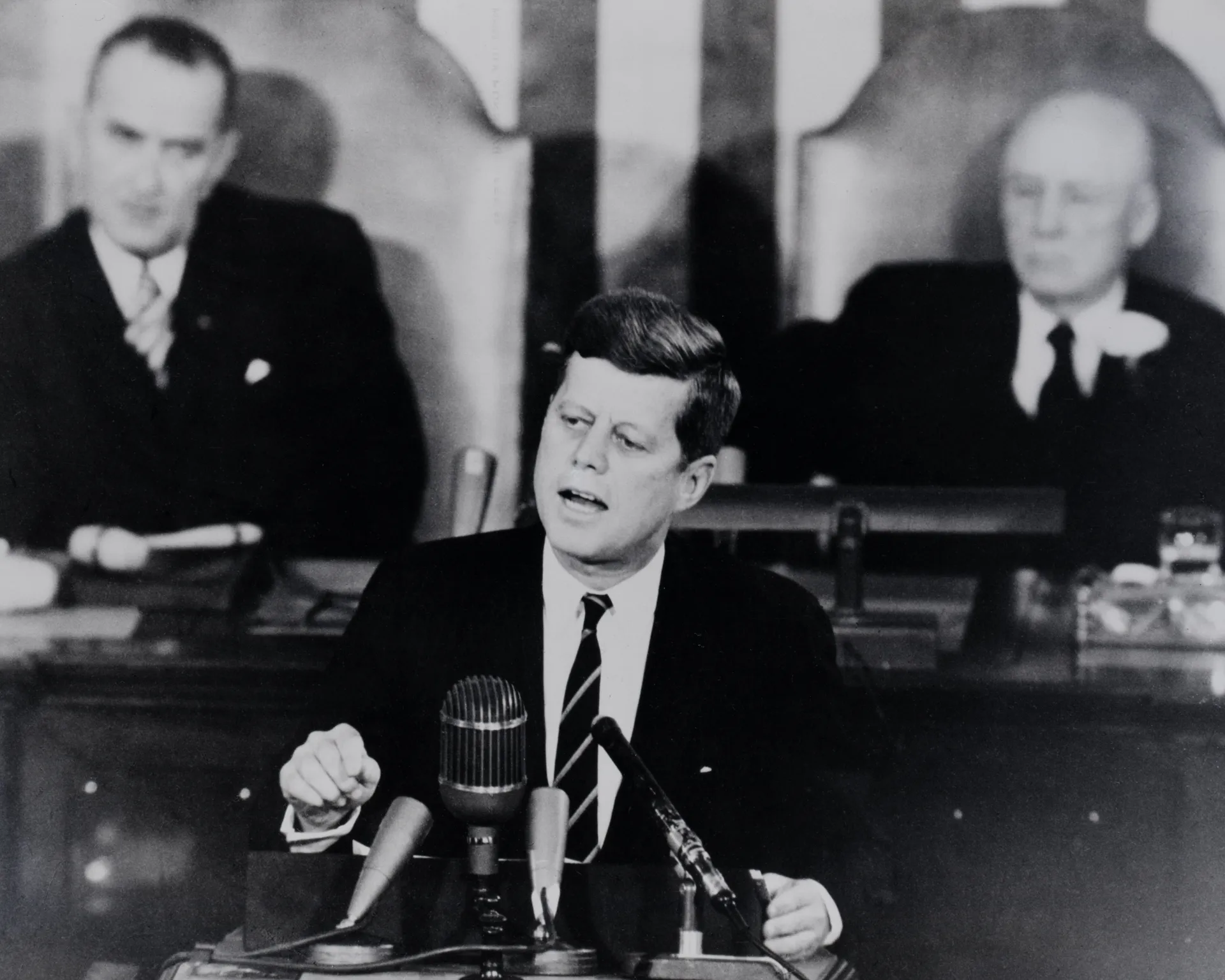 President Kennedy before a joint session of Congress, May 25, 1961.